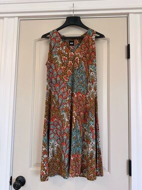 Multicolor Paisley Sleeveless A-Line Dress